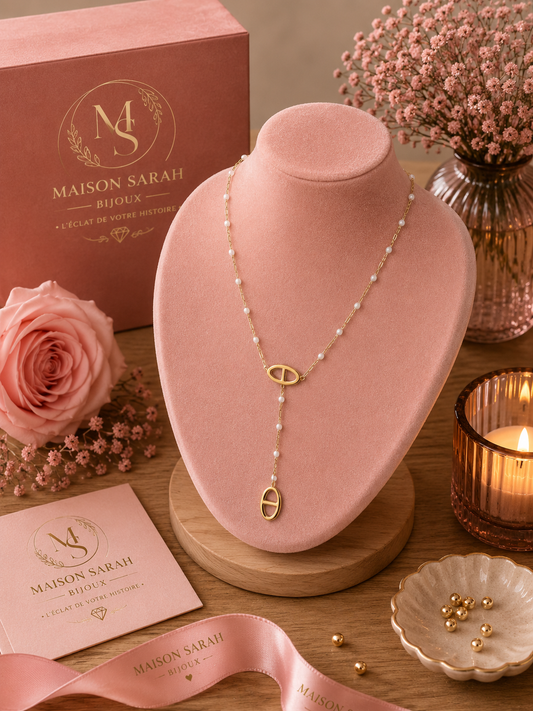 Collier Perlé Élégance Doré