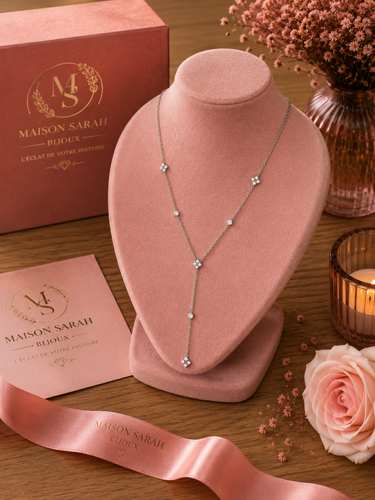 Collier Cascade Argenté Élégance